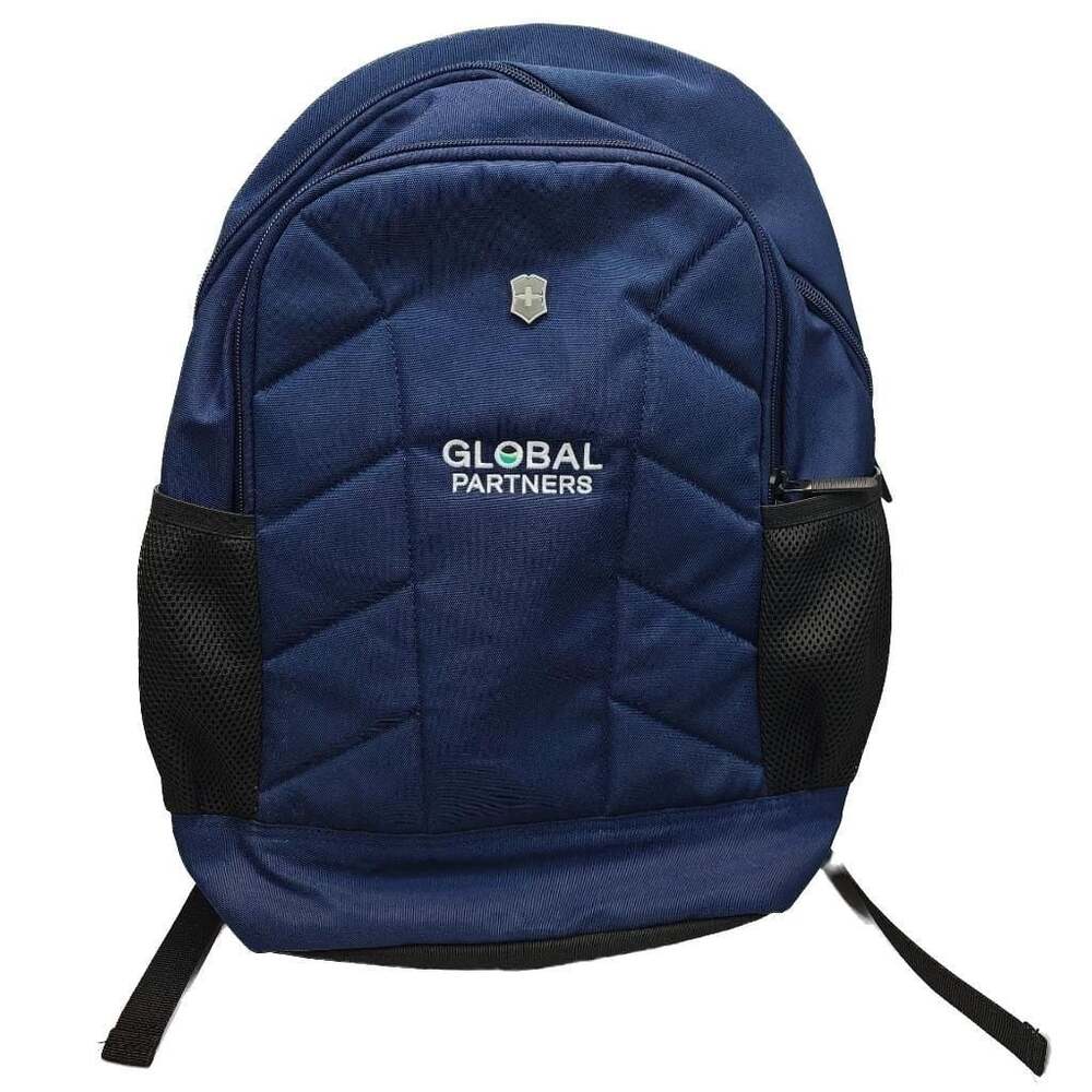 Victorinox Blue Laptop Backpack Mens Corporate Logo Travel Work School Bag